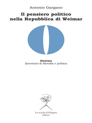 cover image of Il pensiero politico nella Repubblica di Weimar
